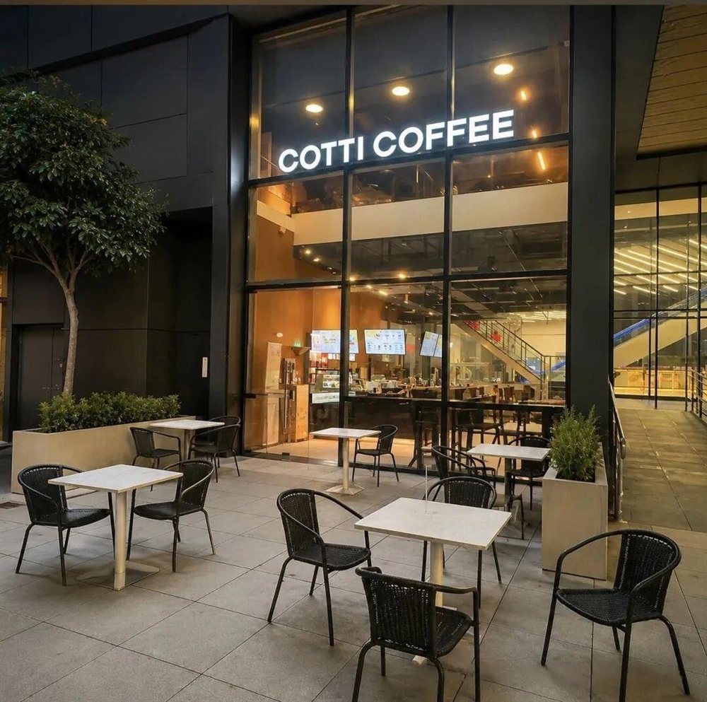 Cotti Coffee flagship storefront in Doha, Qatar
